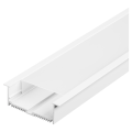 Glenos profil aluminium a encastrer avec diffuseur, blanc mat, 2m