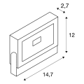 ARDO projecteur extérieur, noir, LED, 10W, 3000K, IP55