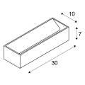 Logs in, applique intérieure, rectangulaire, blanc, led, 17w, 3000k, variable triac