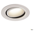 Numinos, encastré de plafond intérieur, 55°, blanc, led, 4000k, orientable