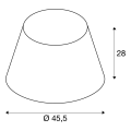 SLV by Declic FENDA, abat-jour, conique, Ø 45cm, blanc