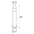 Borne extérieure C-POL ANTHRACITE E27 max. 24W - SLV by Declic