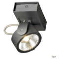 SLV by Declic KALU LED 1 applique/plafonnier, noir, LED 17W, 3000K, 60°