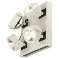 SLV by Declic KALU LED 4 applique/plafonnier, carré, blanc/noir, LED 60W, 3000K, 60°