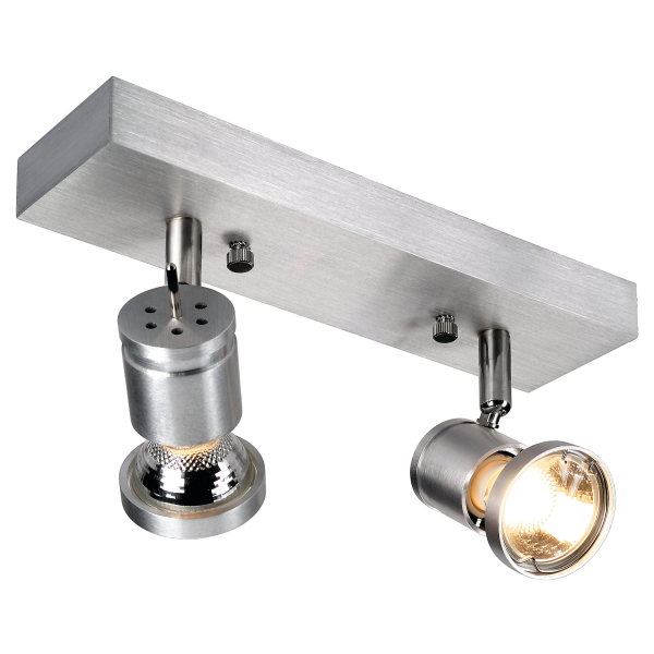 Souvereen ii qpar51, applique et plafonnier, alu brossé, gu10, max 75 - SLV - 1000266
