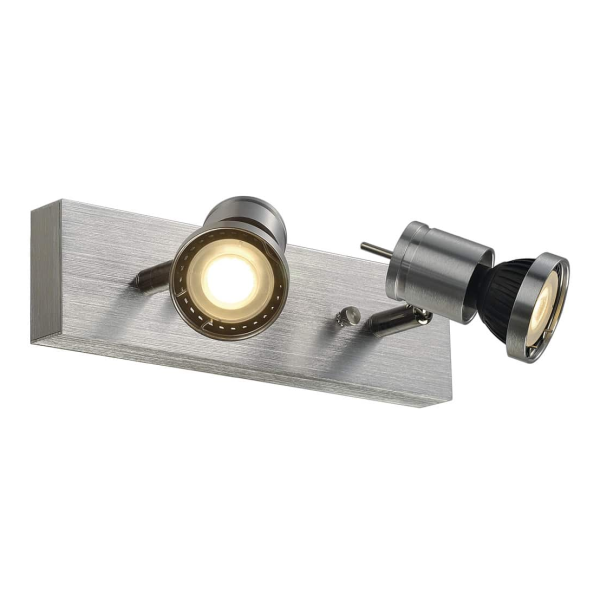 Souvereen ii qpar51, applique et plafonnier, alu brossé, gu10, max 75 - SLV - 1000266
