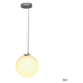 Rotoball 25. suspension. gris argent/blanc. e27