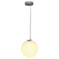 Rotoball 25. suspension. gris argent/blanc. e27