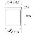 Rocci carre 6w led. encastré de sol ext. inox 316. 3000k. ip67