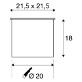 DASAR ES111 - ES111 75W MAX CARRE INOX