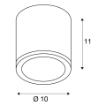 Sitra plafonnier, rond, blanc, gx53, max. 9w