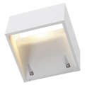 LOGS WALL, APPLIQUE CARREE BLANCHE, 6W LED BLANC CHAUD