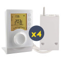 Pack 4 tybox 137 4 thermostats programmables radio pour chauffage eau chaude