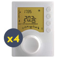 Pack 4 tybox 117 4 thermostats programmables filaires chauffage eau chaude