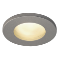 Dolix out, encastré de plafond intérieur/extérieur, rond, gris argent, gu10/qpar51, 50w max, ip65