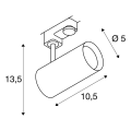 Noblo spot, spot pour rail 3 allumages, intérieur, noir, led, 7,5w, 2700k