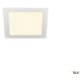 Plafonnier intérieur carré, blanc mat, LED, 9,7W, 3000K SENSER 18