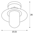 SLV by Declic MOLAT, plafonnier extérieur, anthracite, E27 max. 60W, IP44