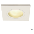 Dolix out, encastré de plafond intérieur/extérieur, carré, blanc, gu10/qpar51, 50w max, ip65