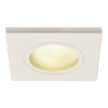 Dolix out, encastré de plafond intérieur/extérieur, carré, blanc, gu10/qpar51, 50w max, ip65