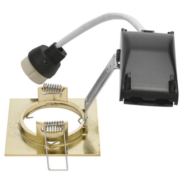 Pika, encastré de plafond intérieur, carré, fixe, laiton, gu10/qpar51, 50w max - SLV - 1002206