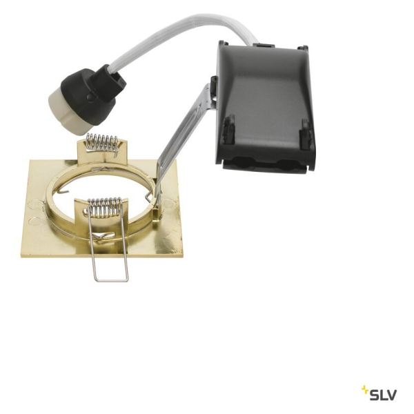 Pika, encastré de plafond intérieur, carré, fixe, laiton, gu10/qpar51, 50w max - SLV - 1002206