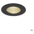 Patta-i encastré plafond. rond. noir. 12w. 3000k. 38°. alim incluse