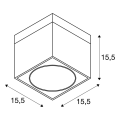 Kardamod surface carre es111 single plafonnier. noir. gu10. max. 75w