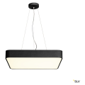 SLV by Declic MEDO 60 LED, plafonnier carré, noir, LED 39W 3000K, variable 1-10V