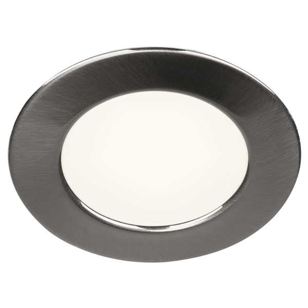 Slv by declic dl 126 led, encastré rond, métal brossé, 2,8w led 3000k, 12v