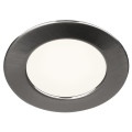 Slv by declic dl 126 led, encastré rond, métal brossé, 2,8w led 3000k, 12v