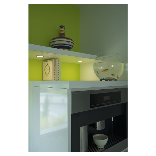 Slv by declic dl 126 led, encastré rond, métal brossé, 2,8w led 3000k, 12v