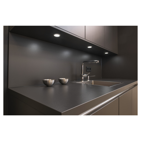 Slv by declic dl 126 led, encastré rond, métal brossé, 2,8w led 3000k, 12v