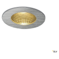 Patta-i encastré plafond. rond. alu brossé. 12w. 3000k. 38°. alim incluse