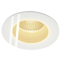 Patta-f encastré plafond. rond. blanc. 12w. 3000k. 38°. alim incluse