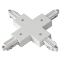 Connecteur en X pour rail 1 allumage 230V, blanc