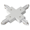 Connecteur en X pour rail 1 allumage 230V, blanc