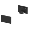 SLV by Declic GRAZIA 10, embouts pour profil plat, 2 pcs., noir