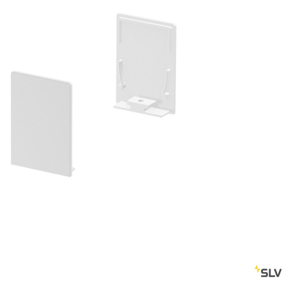 SLV by Declic GRAZIA 20, embouts hauts pour profil standard strié, 2 pcs., blanc