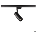 Numinos, spot pour rail 3 allumages, intérieur, 45°, noir, led, 10,42w, 2700k, variable triac