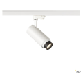 Numinos® zoom m, spot pour rail 3 allumages intérieur, 15°, blanc/noir, led, 20w, 4000k, variable