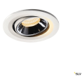 Numinos® move s, encastré de plafond intérieur, orientable, 20°, blanc/chrome, led, 8,6w, 2700k
