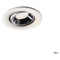 Numinos® move s, encastré de plafond intérieur, orientable, 20°, blanc/chrome, led, 8,6w, 4000k