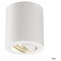 TRILEDO ROND CL plafonnier, blanc mat, 6W, 38°, 3000K