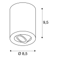 TRILEDO ROND CL plafonnier, blanc mat, 6W, 38°, 3000K