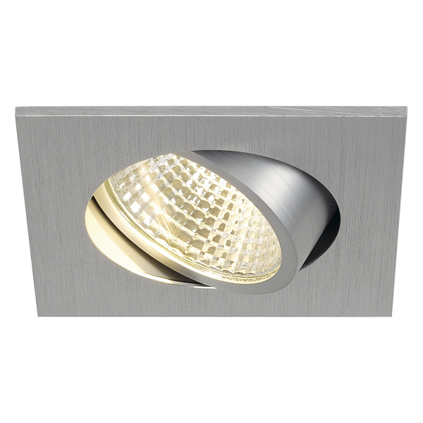 NEW TRIA LED 3W DL CARRE KIT, encastré, alu brossé, 3W, 38°, 3000K - SLV - 113966