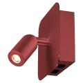 Napia applique. rouge anodisé. powerled 3.8w 3000k