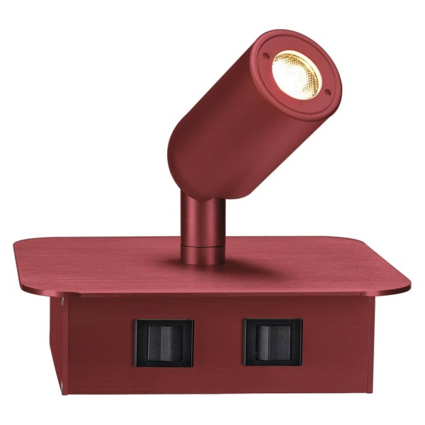 Napia applique. rouge anodisé. powerled 3.8w 3000k