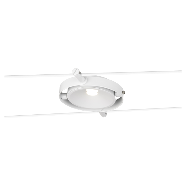 Durno, spot pour câble tendu t.b.t. tenseo, intérieur, blanc, led, 6w, 2700k