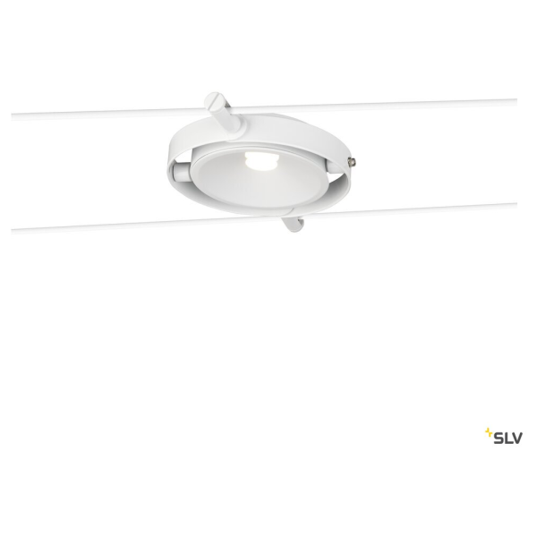 Durno, spot pour câble tendu t.b.t. tenseo, intérieur, blanc, led, 6w, 2700k